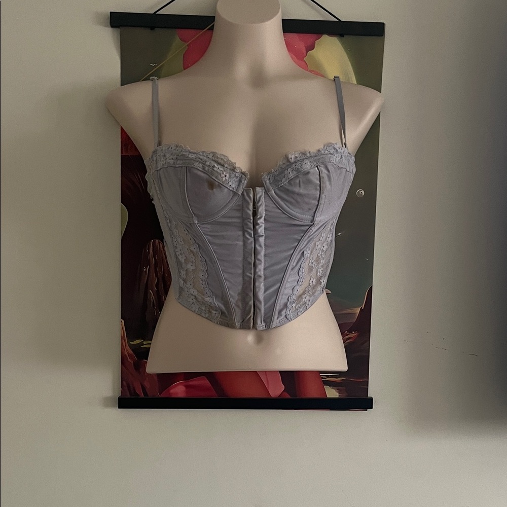 Urban Outfitters, Gray/Purple Lace Bustier in (M) Medium